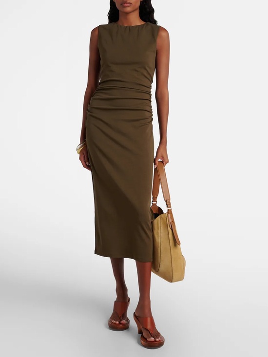 VERONICA BEARD Dresses & Skirts - Veronica Beard Olive Green Sleeveless Midi Dress